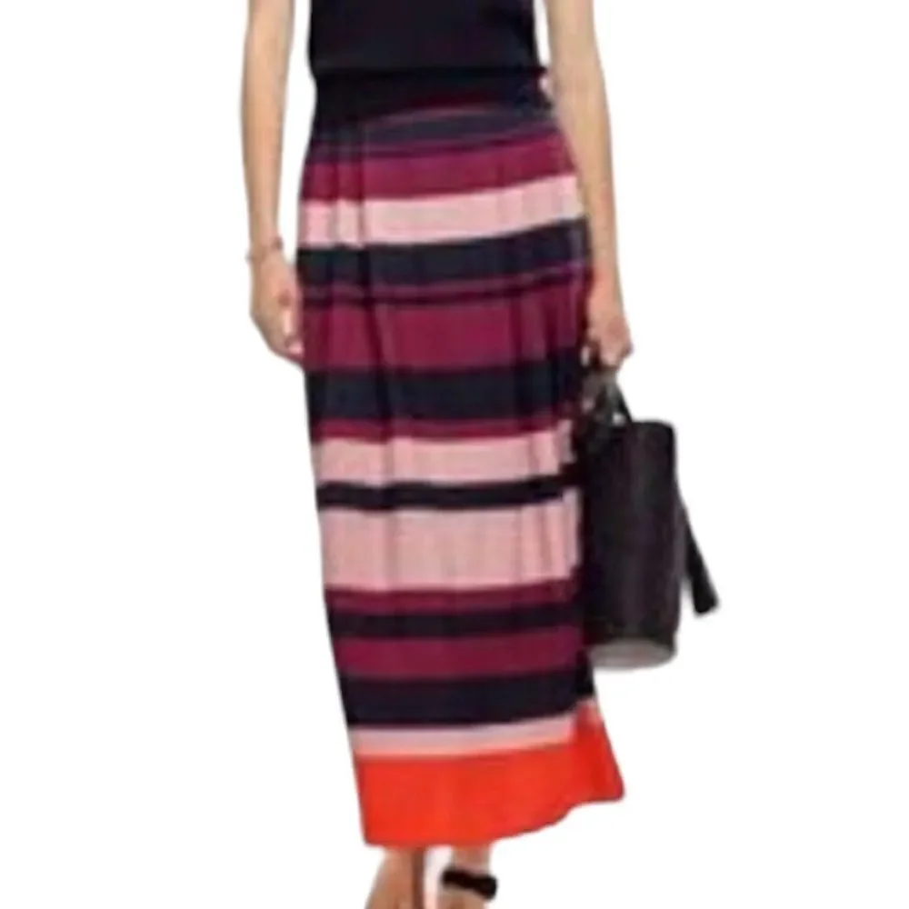Ann Taylor | Horizontal Stripe Pleated Skirt